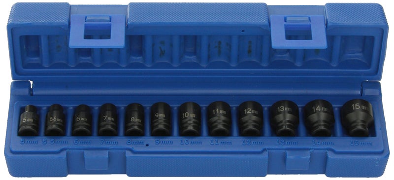 Grey Pneumatic 9712MG 14 Drive 12Piece Metric Magnetic Impact Socket Set