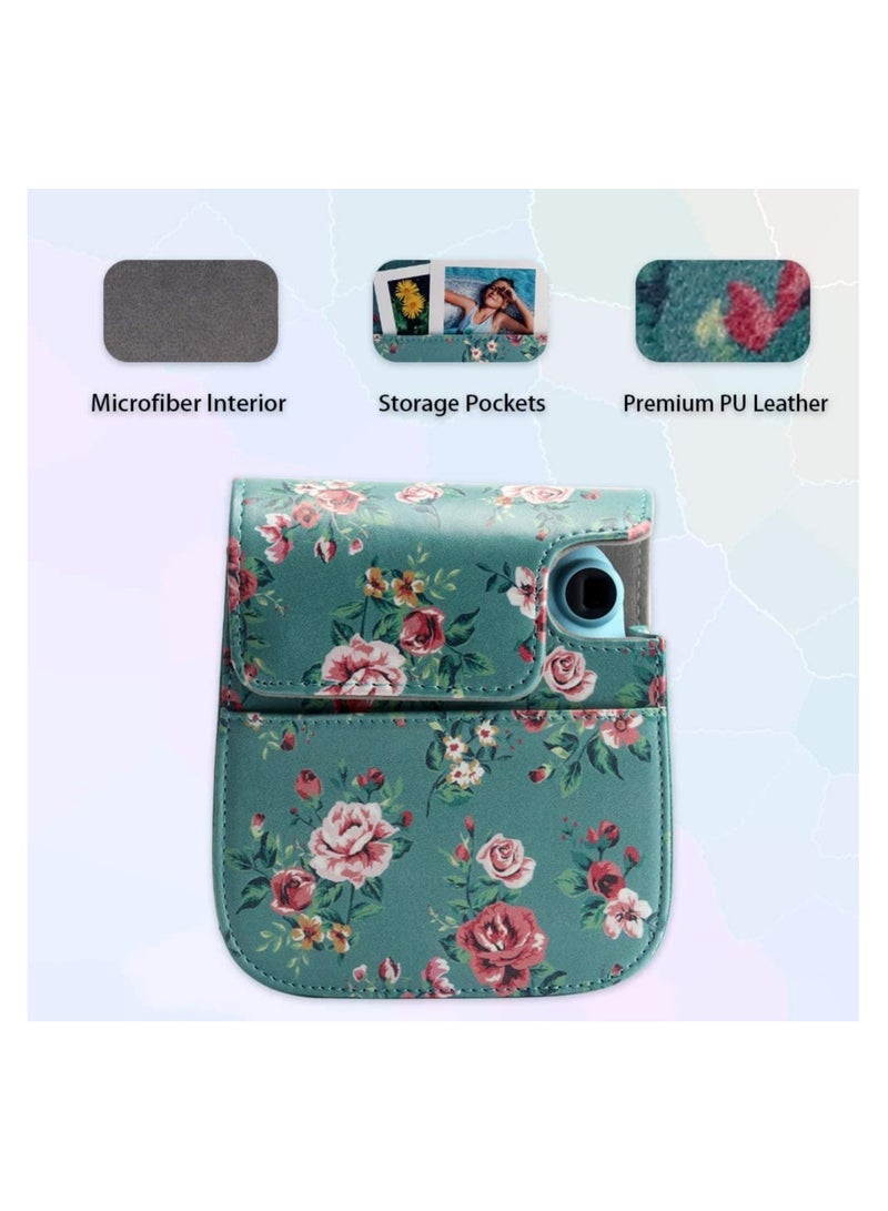 SOLARAE Premium Vegan Leather Protective Case for Fujifilm Instax Mini 11 Camera, Featuring Removable Adjustable Strap for Photographers and Enthusiasts. - Image 3