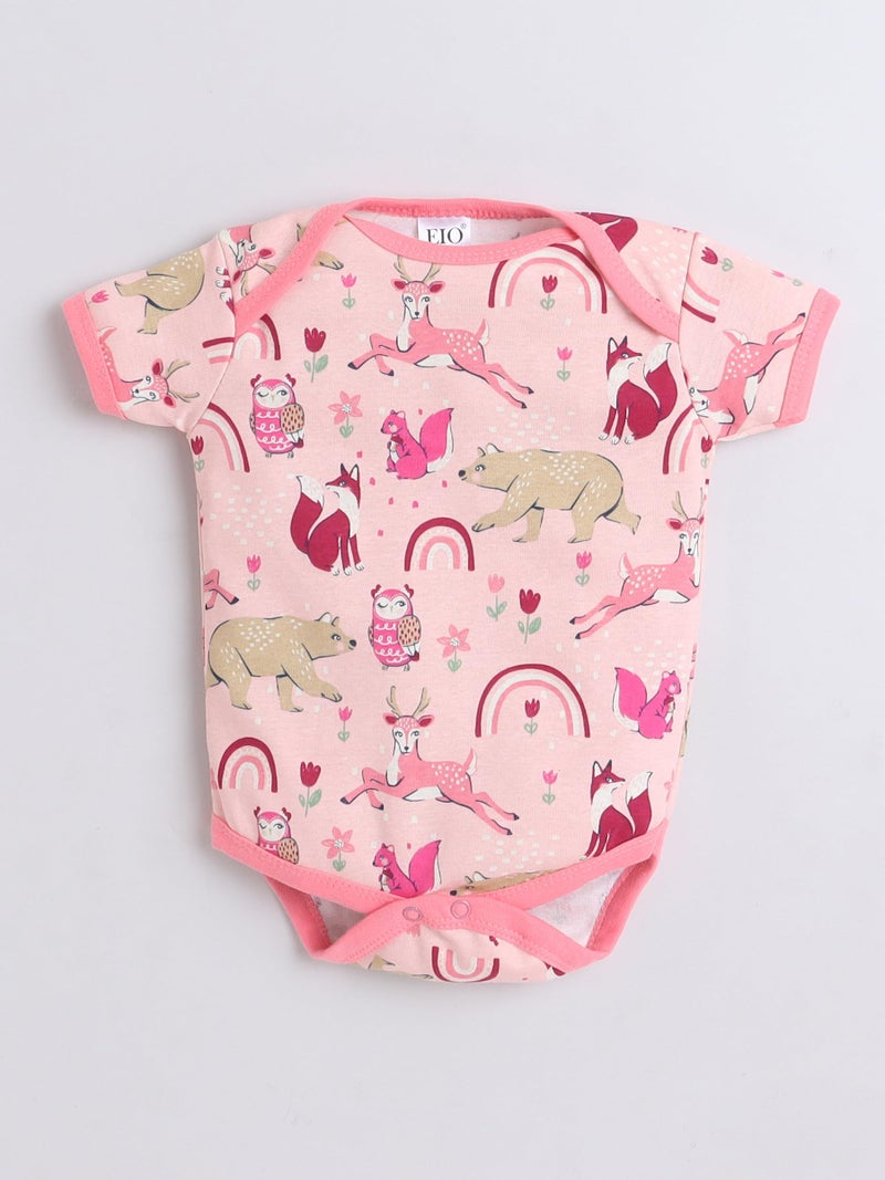 EIO Newborn Baby Cotton Romper Sleepsuit | Half Sleeve Jumpsuit Bodysuit for Boys & Girls | Soft Breathable Baby Clothes Combo Pack - Image 3