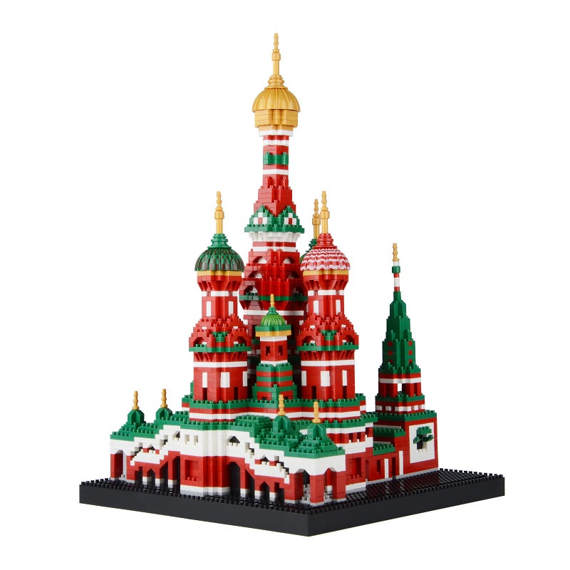 Geniteen Building Block Set, Saint Basil's Cathedral Architecture Model Micro Mini Blocks, Educational Mini Blocks, 4300 PCS - Image 1