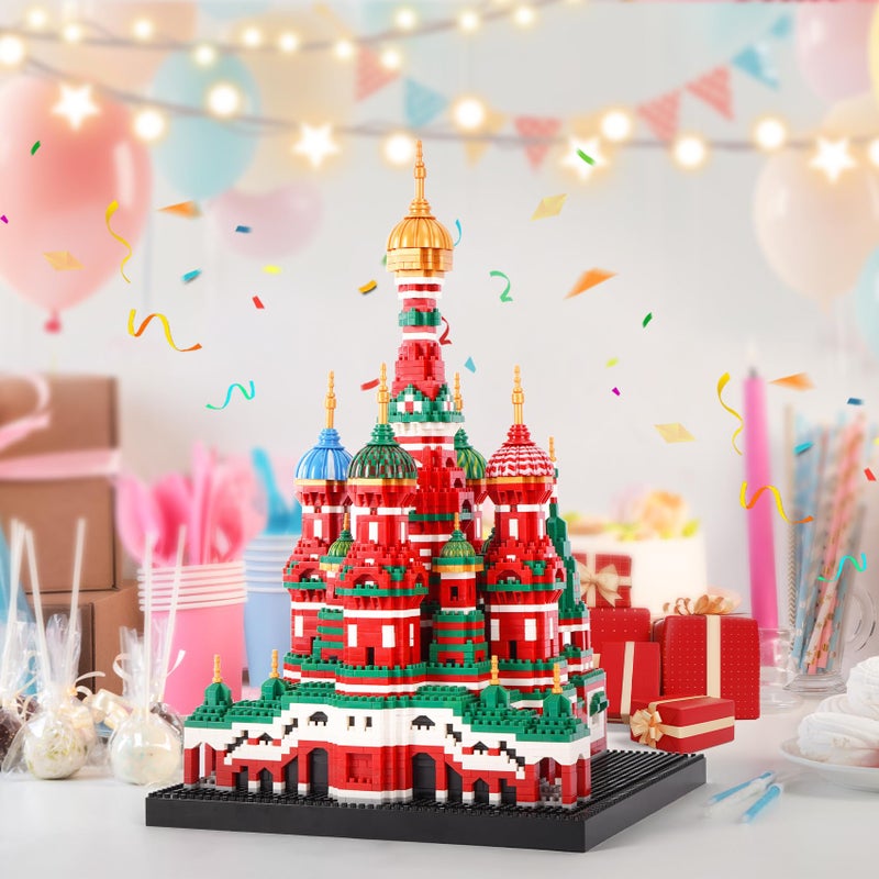 Geniteen Building Block Set, Saint Basil's Cathedral Architecture Model Micro Mini Blocks, Educational Mini Blocks, 4300 PCS - Image 3
