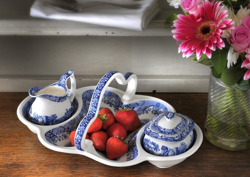 Spode Blue Italian Covered Sugar Bowl | 9 Oz Sugar Container for Coffee Bar, Kitchen Countertop | Fine Earthenware | Microwave and Dishwasher Safe | Made in England - Image 2