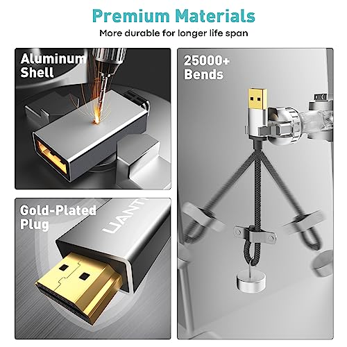 UANTIN HDMI to DisplayPort Adapter | 4K@60Hz Active HDMI 2.0 Male to DP 1.2 Female Converter Uni-Directional HDMI Cable Support HDCP 2.2 for PC,AMD,NVIDIA,Dell,HP,Mac,NS,PS5,Xbox One/Series X - Image 5
