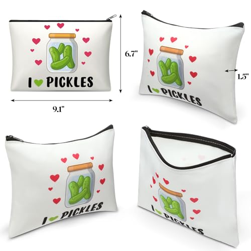 Clysee 12 Pcs Pickle Bags Pouches for Pickle Lovers Funny Gifts Dill Cosmetic Bag for Girls - Image 4