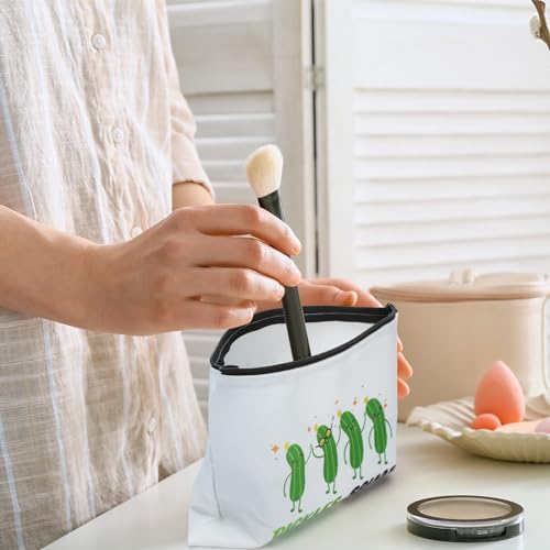 Clysee 12 Pcs Pickle Bags Pouches for Pickle Lovers Funny Gifts Dill Cosmetic Bag for Girls - Image 5