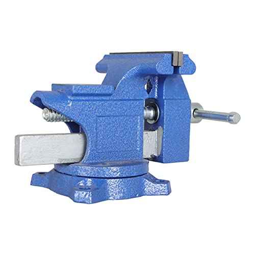 findmall 4-1/2 Inch Bench Vise, Swivel Base Bench, Heavy-Duty Utility Combination, Home Vise Fit for Lathe Processing - Image 2