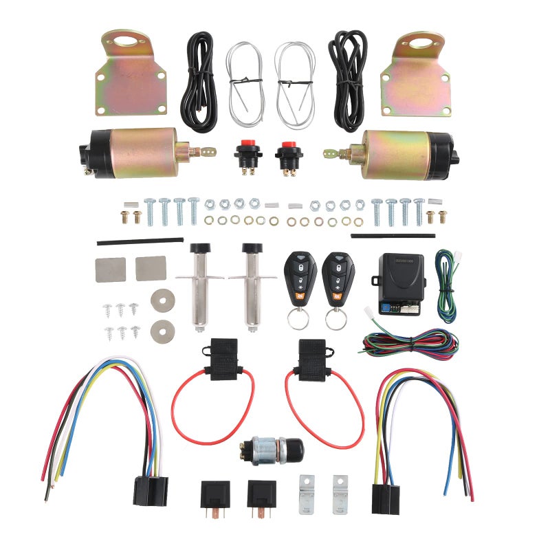 CARMOCAR Shaved Handle Door Popper Kit 2 Door Kit With Remote ONE SET 85 lb