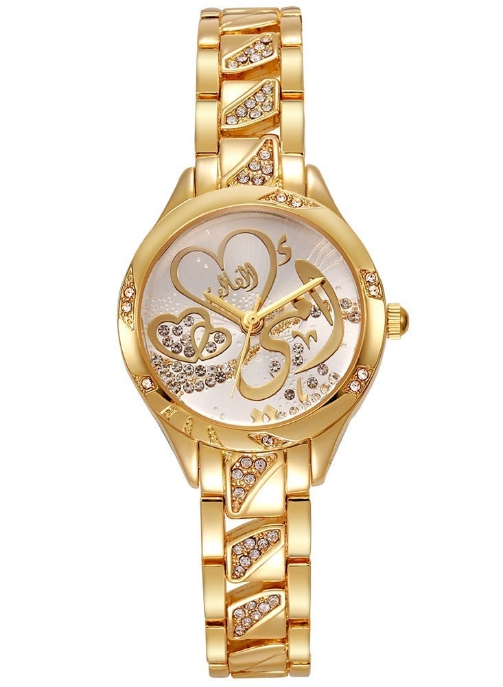 إيلانوفا ساعة نسائية أمي الغالية من الفولاذ المقاوم للصدأ ومقاومة للماء مرصعة بالكريستال - Image 3