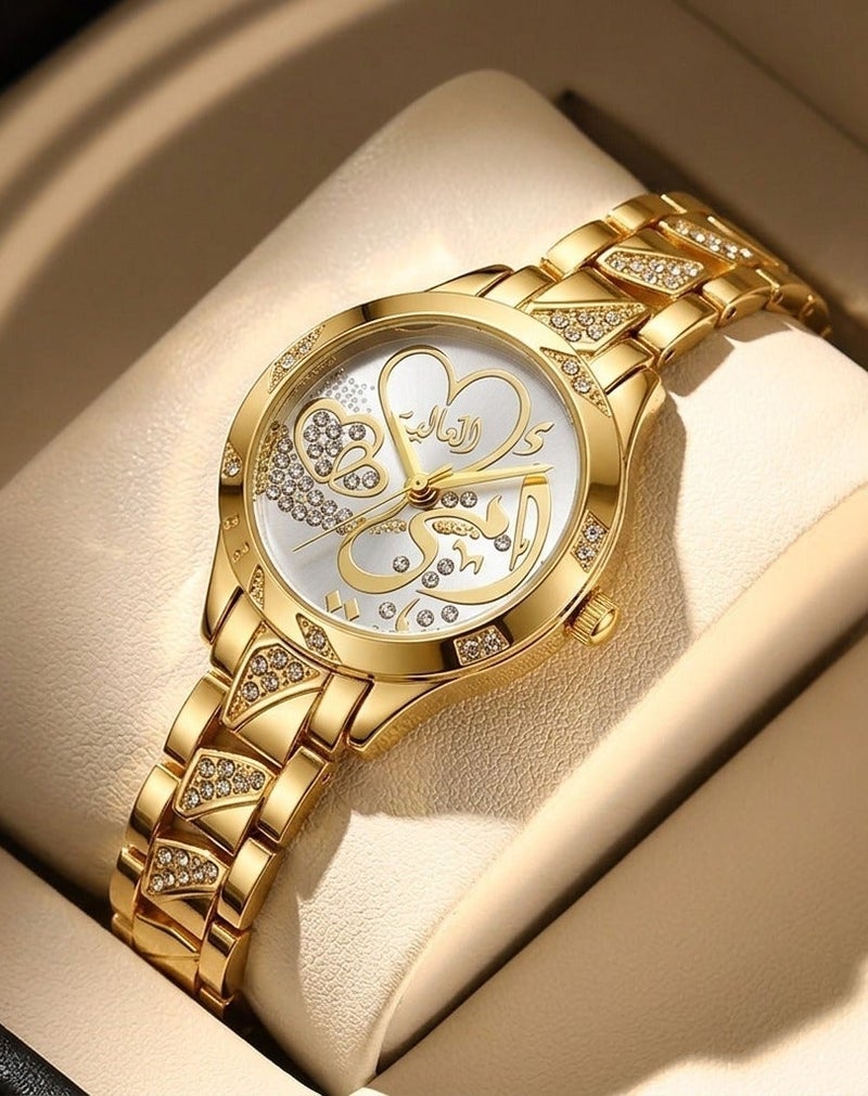 Elanova Elegant Women’s Watch for My Beloved Mother – Water Resistant with Stainless Steel Strap, Embellished with Crystals - Image 2