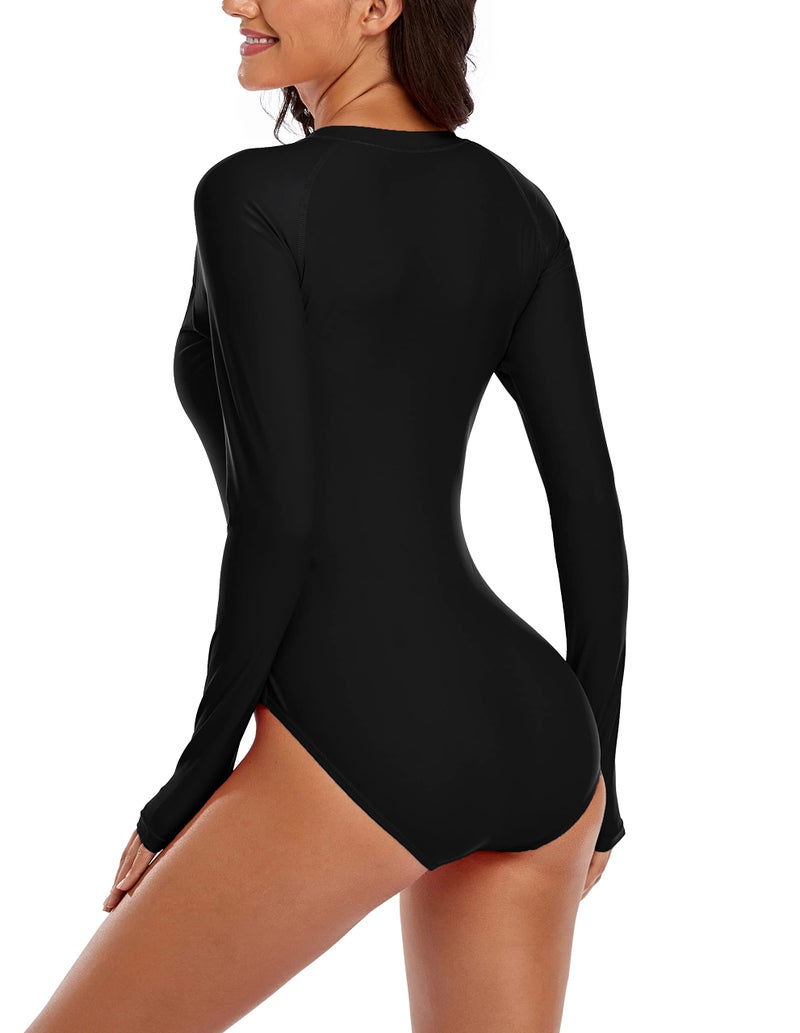 YATEEN Womens Athletic Training Swimsuit Long Sleeve Rashguard - Image 5