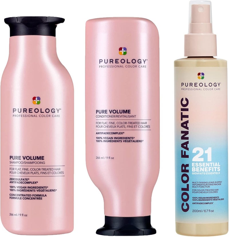 Pureology Pure Volume Shampoo Conditioner Color Fanatic MultiTasking LeaveIn Spray