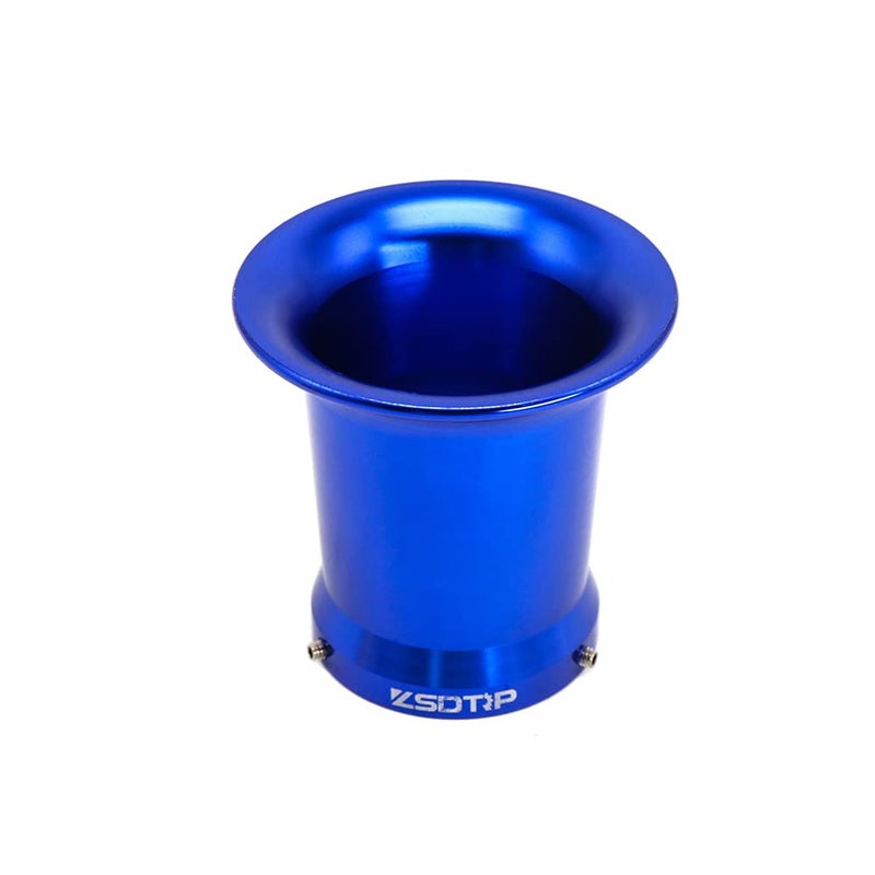 Generic ZSDTRP Velocity Stack Motorcycle Carburetor Air Filters Carb Funnel Trumpet 50/55/63mm Carburador Intake Wind Horn Cup CNC Aluminum Alloy for Honda Yamaha ATV Dirt Bike Quad (55mm,blue,long)  - Image 1