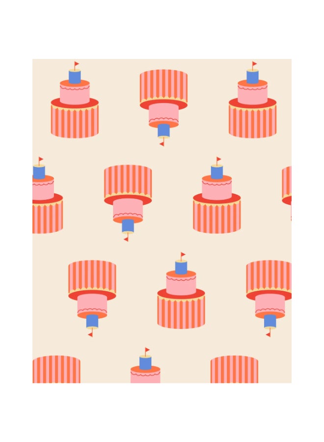 KadoDesign Birthday Cake Wrapping Paper Roll - Image 1