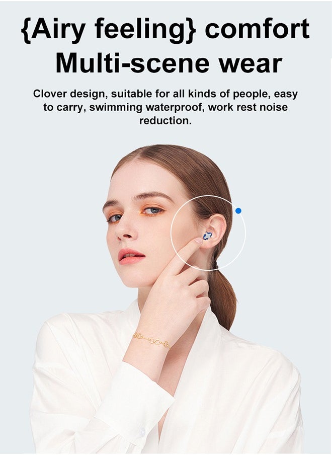 Ear Plugs for Noise Reduction, Reusable Flexible Silicone EarPlugs for Sleeping, Concerts, Motorcycles, Airplanes & Noise Sensitivity, Three Sizes (S/M/L) - 35dB Noise Cancelling (Blue)