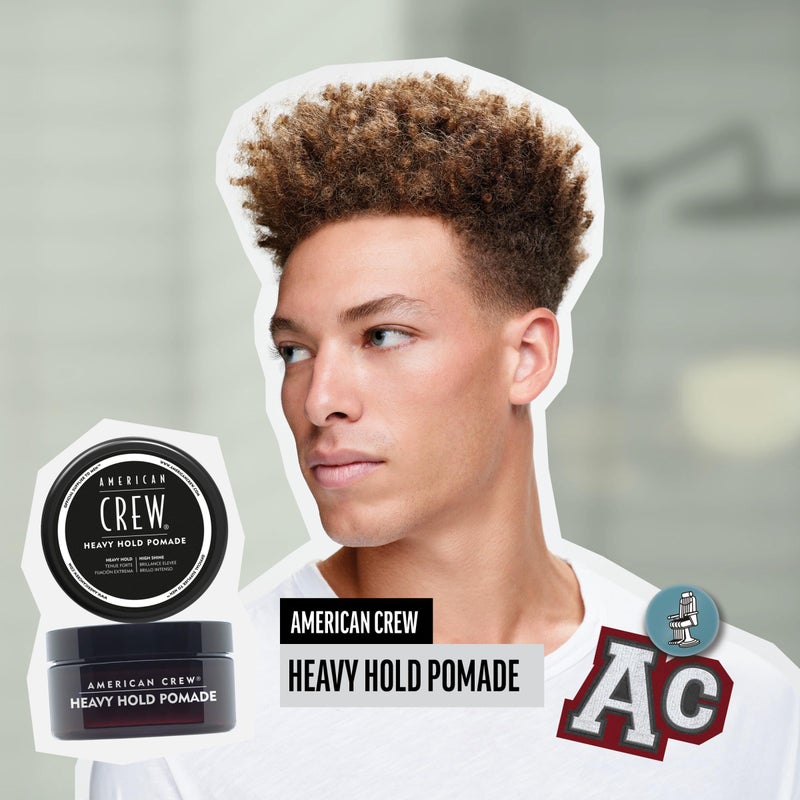 American Crew Men's Hair Pomade, Like Styling Gel with Heavy Hold & High Shine, Stocking Stuffer for Him, 3 oz - Image 2