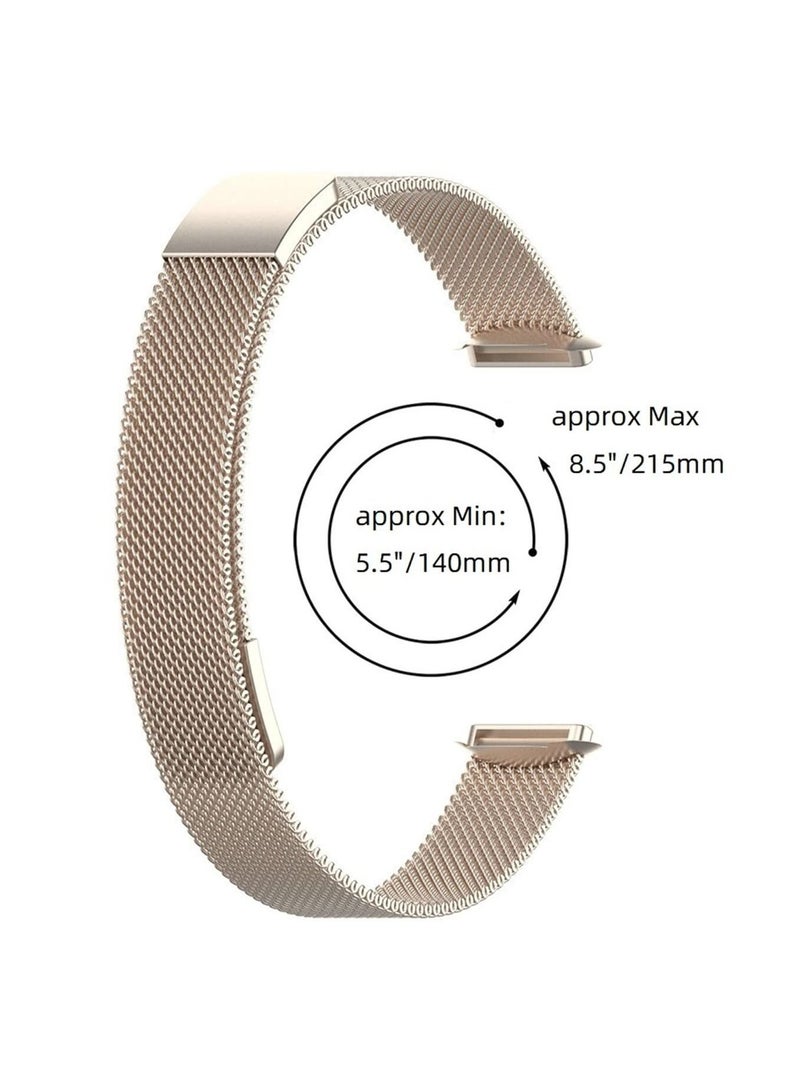 Stainless Steel Mesh Magnetic Milanese Replacement Metal Bands for Fitbit Luxe Special Edition Smartwatch Fitness Tracker  - Image 2