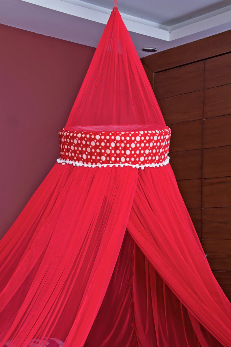 CREATIVE TEXTILES Creative Textile Stylish Pink Color Mosquito Net Size:- Coutson Crib - Image 3