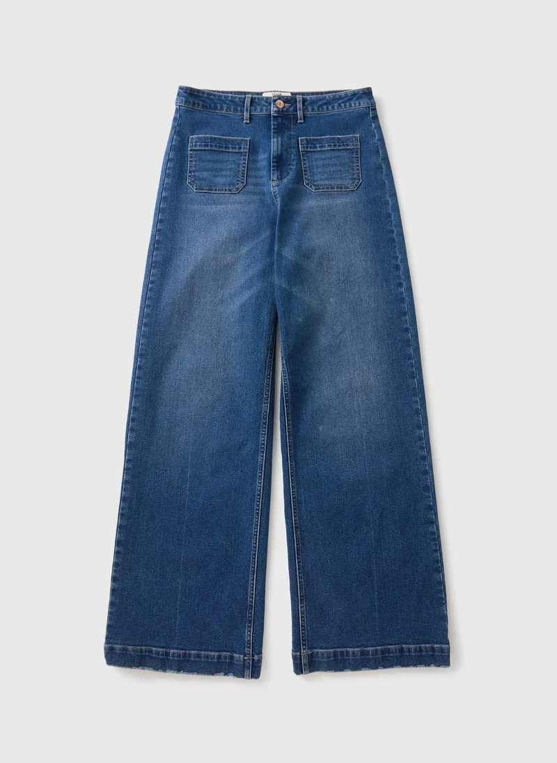 ماتلان Women's Dark Wash Mom Jeans