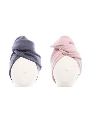 Original Hair Towel Set Of 2 Ultra Absorbent & Fast Drying Microfiber Towel For Fine & Delicate Hair Regular (19 X 39 Inches) Dark Grey And Soft Pink - pzsku/Z7AA4A10B421003650106Z/45/_/1670665647/c48328e3-6a3a-497a-9d29-88db98015a6d