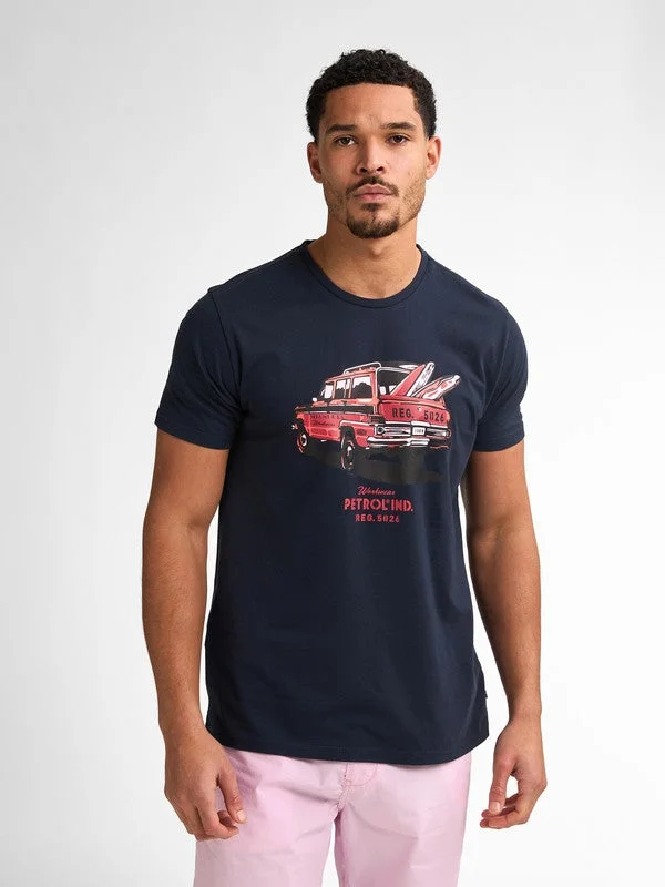 بترول اندستريز تيشيرت رجالي كلاسيك بطبعة