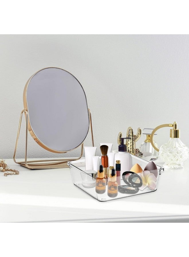 جولدن بيرد قطع من منظمي الأدراج للمكتب من Golden Bird، مقسمات أدراج الحمام، منظمات بلاستيكية لمستحضرات التجميل، صناديق تخزين لمستحضرات التجميل، خزانة الملابس، المطبخ، المكتب (شفافة) (6 × 6 بوصة) - Image 3