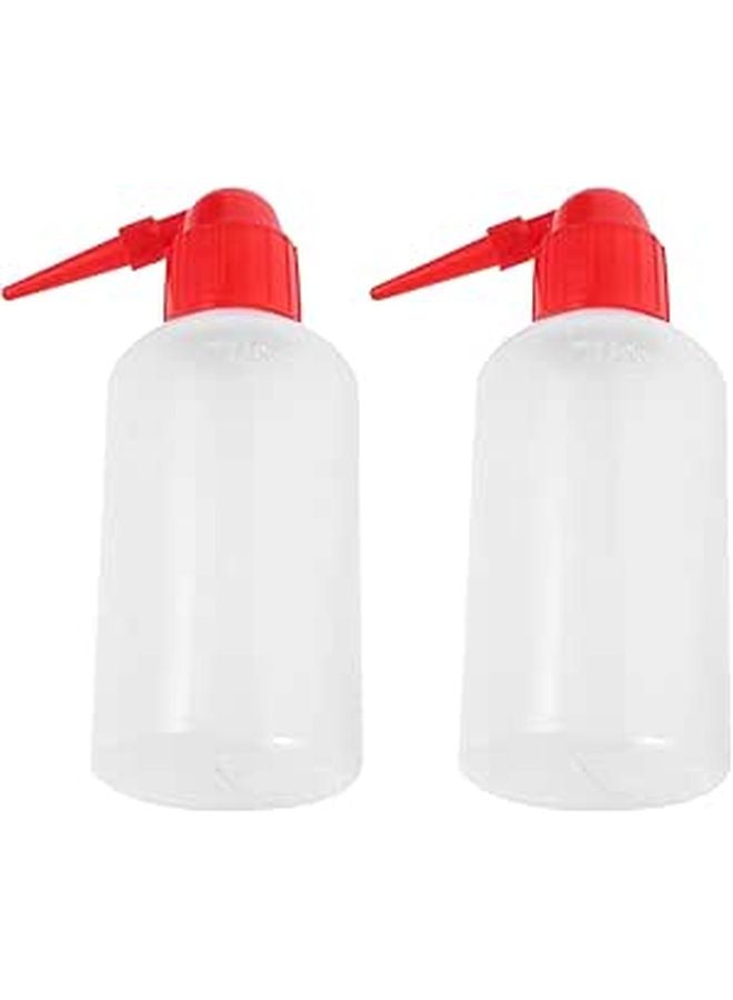 250ml Narrow Mouth Wash Bottle with Scale 2 Pack Laboratory Graduated Portable Cleaning Bottle - Image 1
