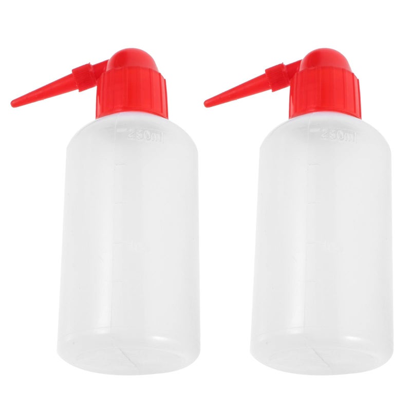 250ml Narrow Mouth Wash Bottle with Scale 2 Pack Laboratory Graduated Portable Cleaning Bottle - Image 2