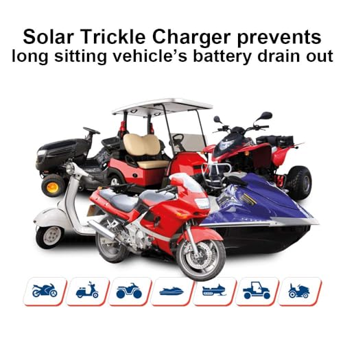 ECO-WORTHY 10W Solar Car Battery Charger Maintainer 12V Waterproof Portable Solar Trickle Charger for Car Truck Boat Lawn Mower RV Trailer Tractor ATV Utility Vehicle Battery - Image 2