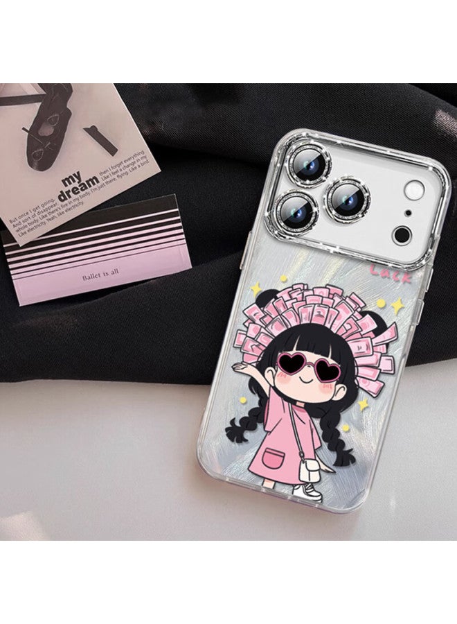 Jiang Ming Jiangming Iphone 17 Pro Case, Iphone 17 Pro Protective Cover, Shockproof Full Protection, High-end Creative Design For Men And Women, Feather Shell, Rich Girl Style With Bracelet - Image 1