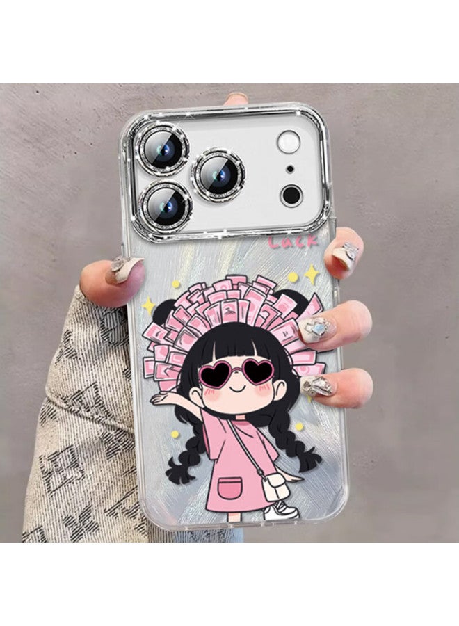 Jiang Ming Jiangming Iphone 17 Pro Case, Iphone 17 Pro Protective Cover, Shockproof Full Protection, High-end Creative Design For Men And Women, Feather Shell, Rich Girl Style With Bracelet - Image 4