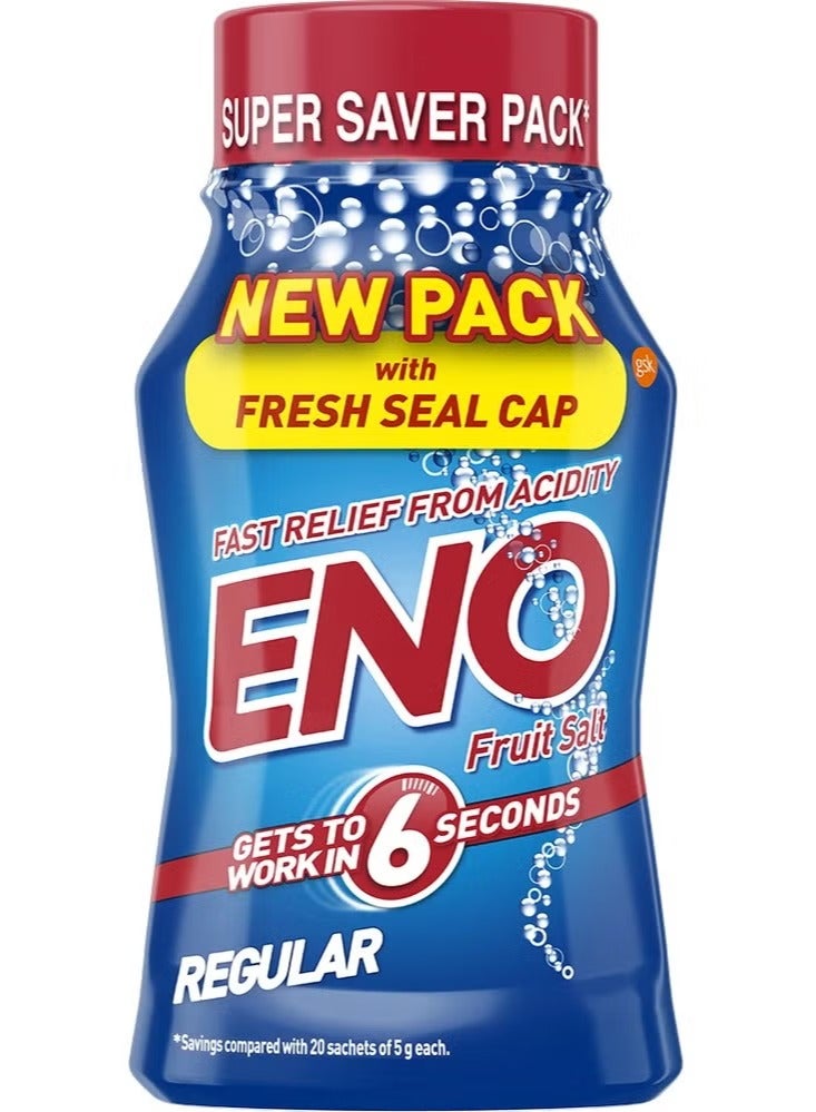 Eno Plain Flavor Antacid Powder 100g - Fast and effective relief from heartburn, acidity and gas