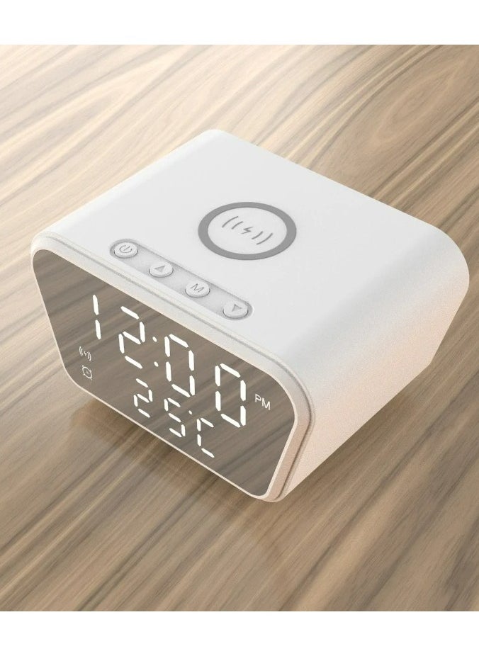 Generic - Wireless Charger Alarm Clock Bluetooth Speaker LED Smart Digital Clock Table Electronic Desktop Clocks USB 15W Fast Charger - Image 1