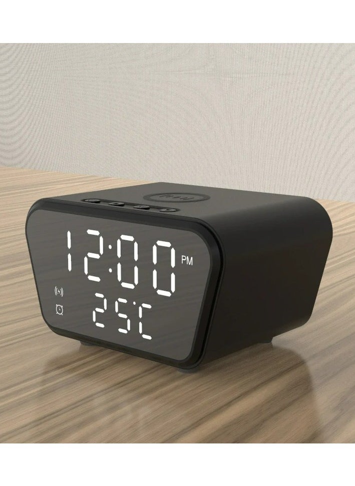 Generic - Wireless Charger Alarm Clock Bluetooth Speaker LED Smart Digital Clock Table Electronic Desktop Clocks USB 15W Fast Charger - Image 1