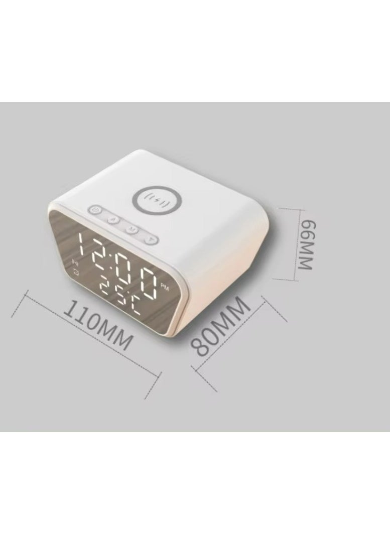 Generic - Wireless Charger Alarm Clock Bluetooth Speaker LED Smart Digital Clock Table Electronic Desktop Clocks USB 15W Fast Charger - Image 1