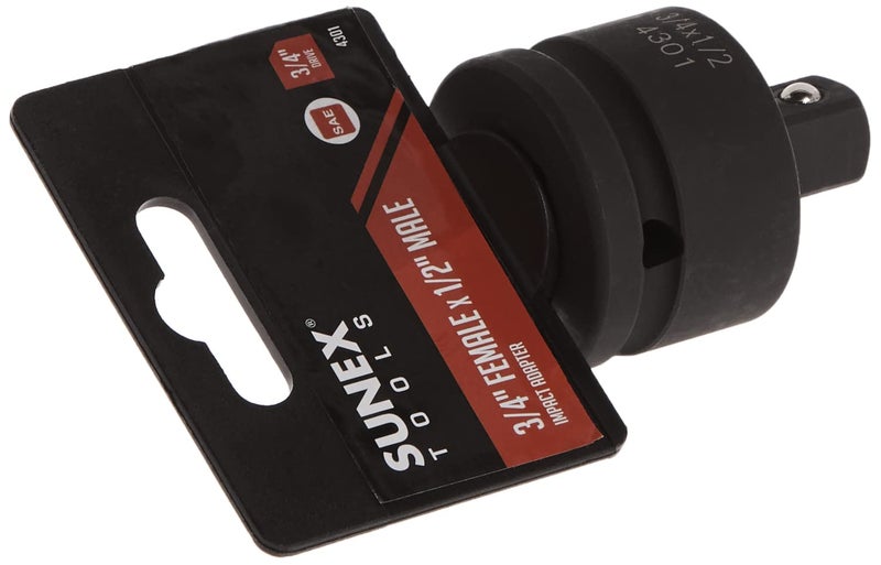 SUNEX TOOLS 4301 34Inch Female 12Inch Male Impact Socket Adapter