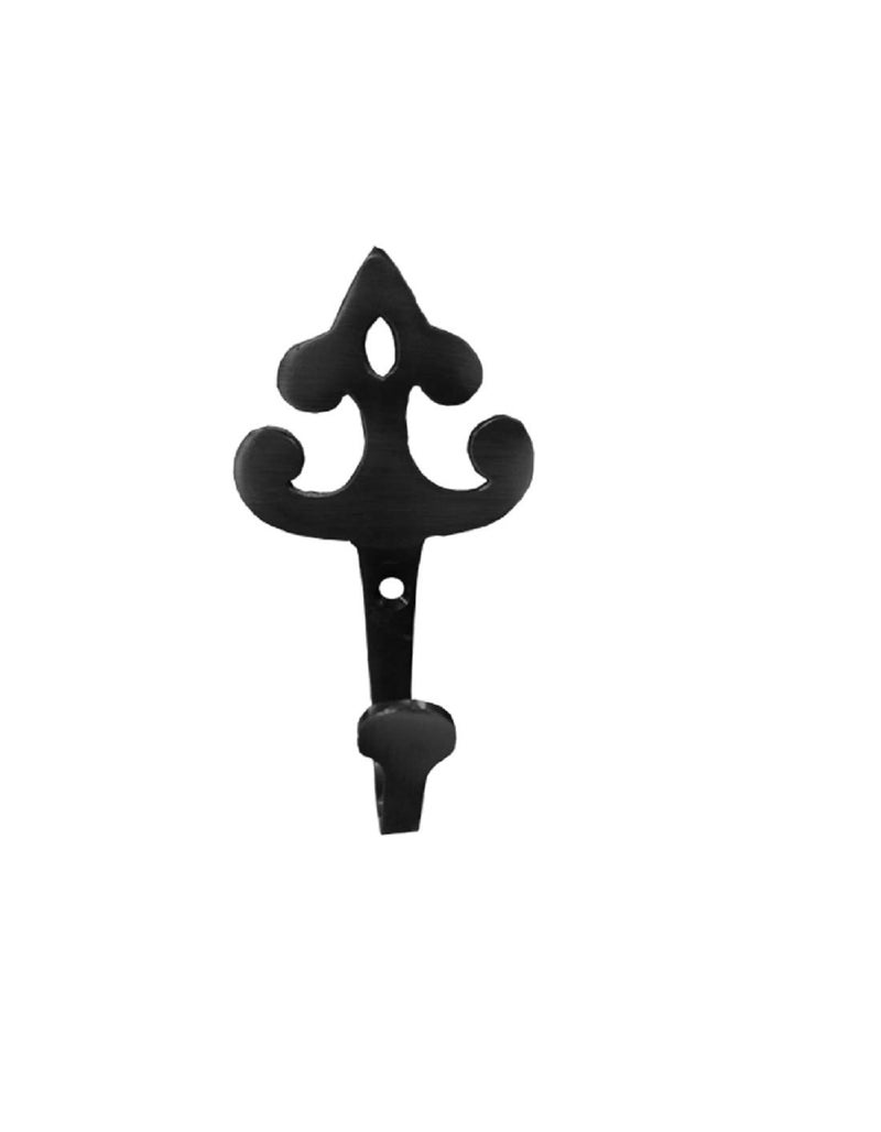 HOBKNOBS (Set of 4 MI Wall/Wooden Mounted Brass 94mm(H) Hook Hanger - Black. - Image 1