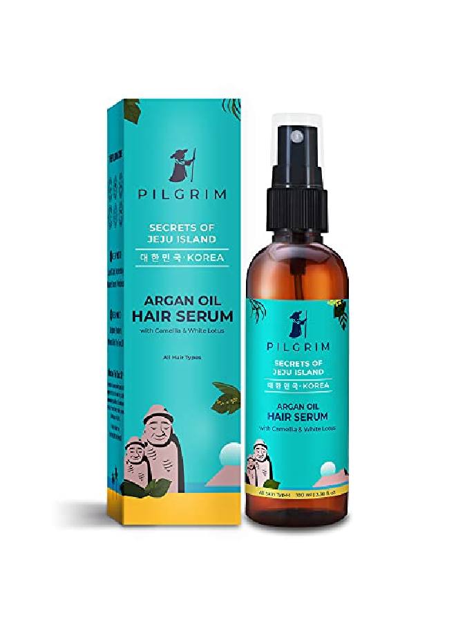 PILGRIM Argan Oil Hair Serum For Dry Frizzy Hair Hair Smoothing Smoothing And Control Of Frizzy/Dry Hair Instant Shine Smoothness And Soft Hair Anti Frizz For Women And Men 100 Ml  - Image 2