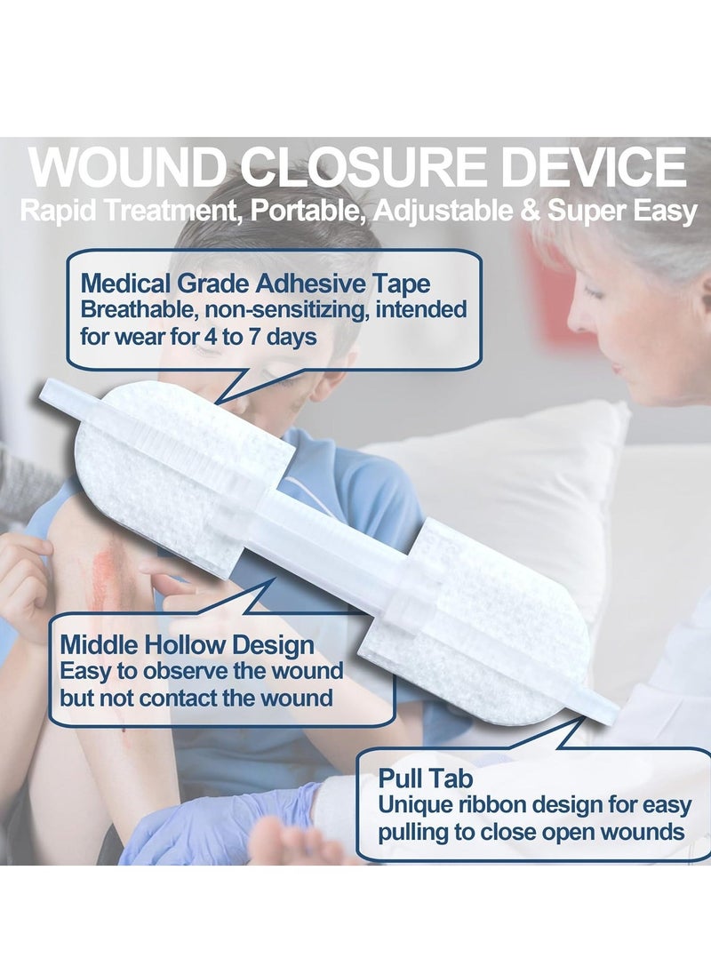 Generic Wound Closure Strips, Emergency Laceration Closure Kit to Repair Individual Combine Wounds Without Stitches, Butterfly Bandages for Wound Closure to Close, Cover Wounds 3 Pcs  - Image 1