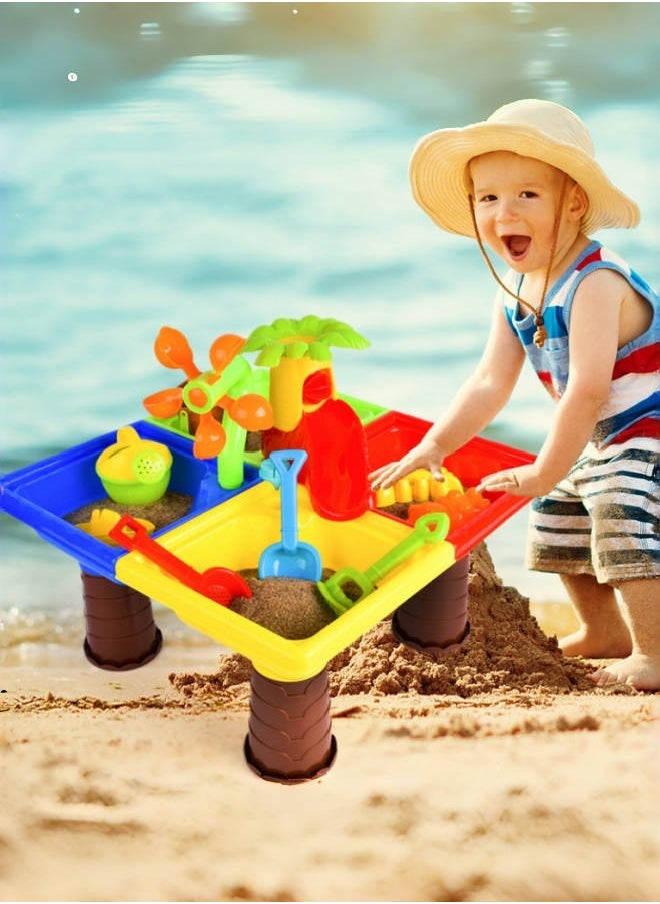 FPC Kids Sand Play Table - Sandbox Toy for Outdoor & Beach, Durable Portable Sandpit with Water Play for Boys & Girls Ages 4+ (18x14x18 Inch) - Perfect Summer Garden Activity  - Image 2