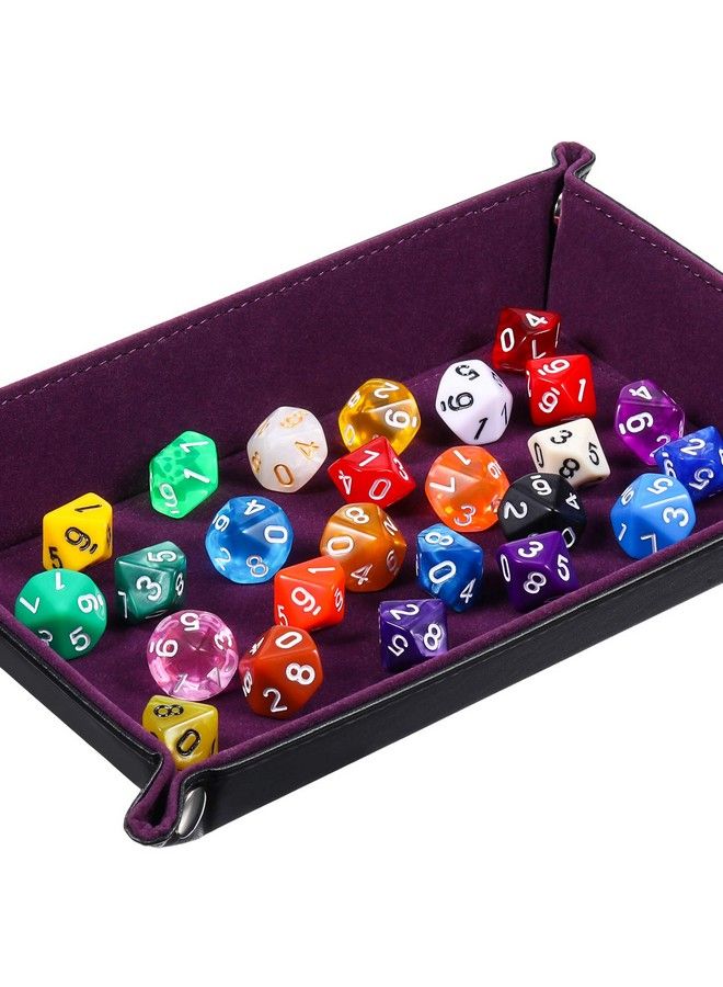 TecUnite 25 Pieces Polyhedral Dice Set With Black Pouch Compatible With Dnd Rpg Mtg And Other Table Games With Random Multi Colored Assortment (Color Set 2 D10)  - Image 4