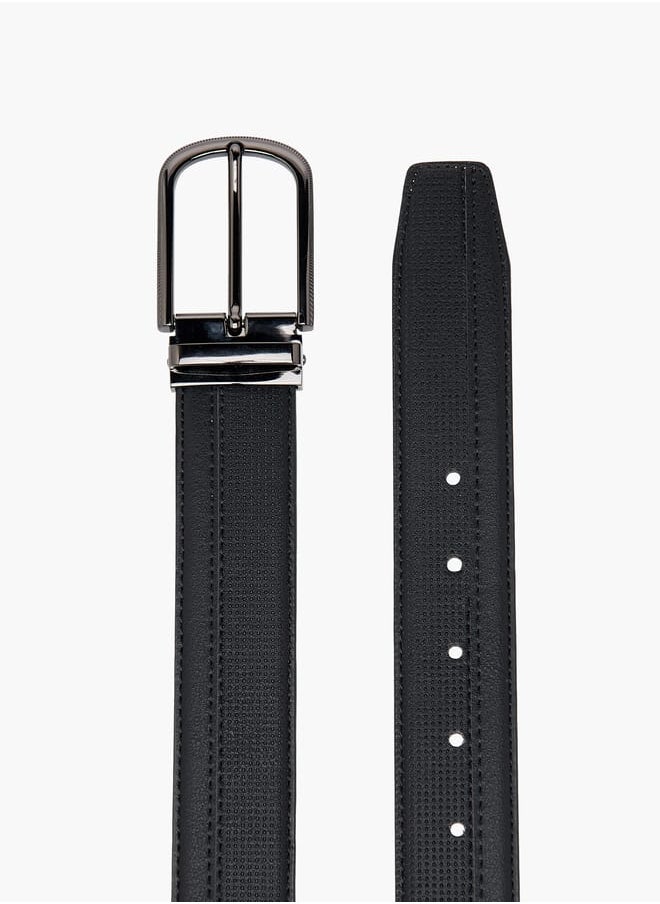 LBL by Shoexpress Men's Textured Belt with Pin Buckle Closure  - Image 4