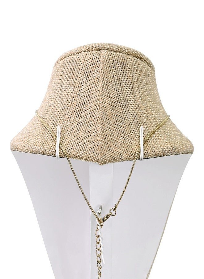 Ikee Design 2 Pcs Linen Necklace Chain Jewelry Bust Display Holder Stand, Necklaces Display Mannequin, Jewelry Bust Stand, 6 3/8 W x 4 1/4 D x 10 H in - Image 5