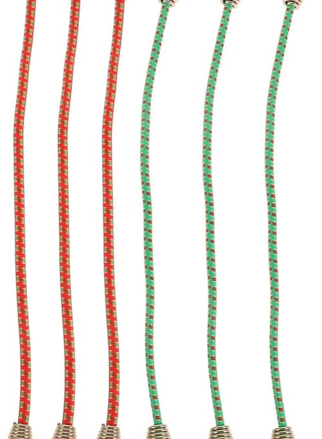 6 قطع من أربطة الشد المرنة مع خطاطيف لتأمين الأمتعة ومعدات التخييم في الهواء الطلق وحامل السقف والدراجات والبضائع - Image 2