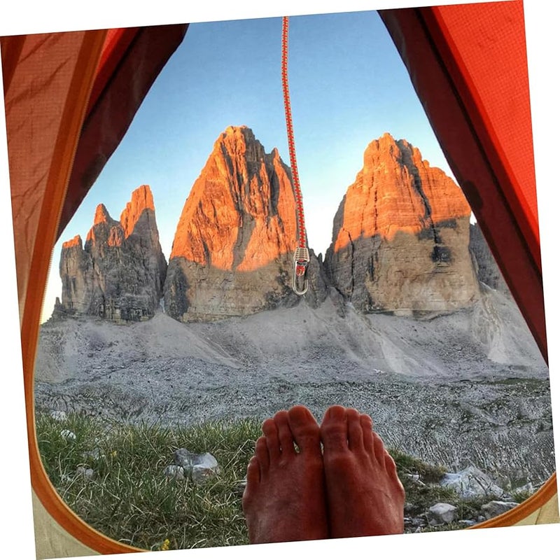 6 قطع من أربطة الشد المرنة مع خطاطيف لتأمين الأمتعة ومعدات التخييم في الهواء الطلق وحامل السقف والدراجات والبضائع - Image 3