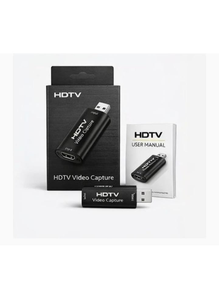1080P HDMI to USB 2.0 Video Capture Card for OBS Live Streaming (includes Type-C OTG adapter) - Image 1
