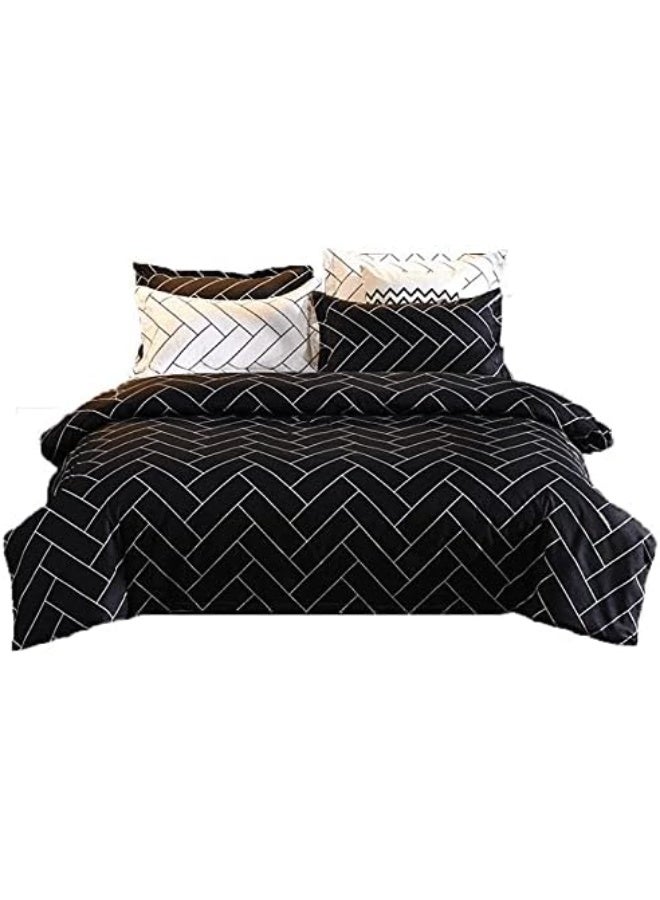 YelaJoy Duvet Cover Set 3 Pieces New Twill Pattern Bedding Quilt Cover with Zipper Closure and 2 Pillow Shams for Boys Teens (Twin) - Image 1