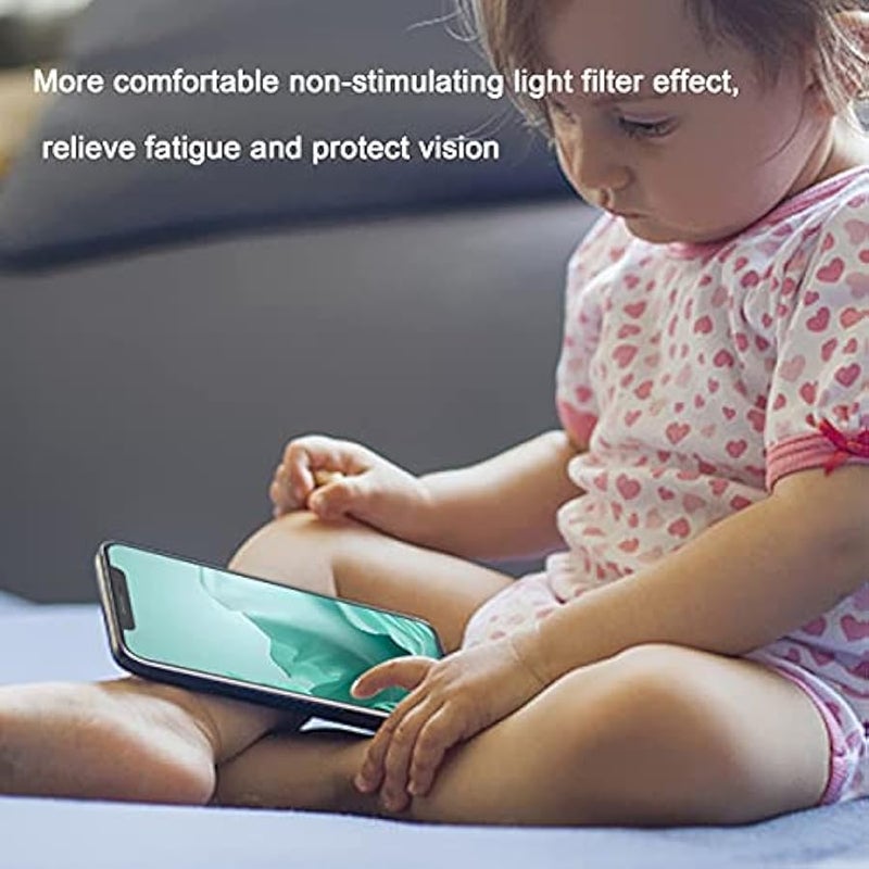 【Eye Protection】 Anti Blue Light 2 Pack Screen Protector for iPhone 12 Pro Max【6.7 inch】 + 2 Pack Camera Lens Protector, Case Friendly Tempered Glass Film,【9H Hardness】 - HD - Image 5
