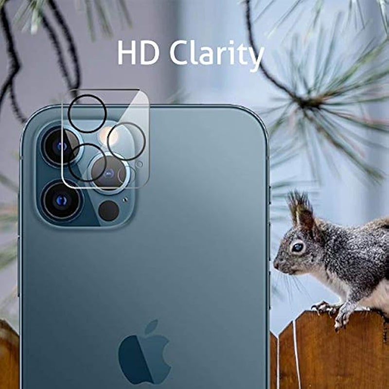 【Eye Protection】 Anti Blue Light 2 Pack Screen Protector for iPhone 12 Pro Max【6.7 inch】 + 2 Pack Camera Lens Protector, Case Friendly Tempered Glass Film,【9H Hardness】 - HD - Image 4