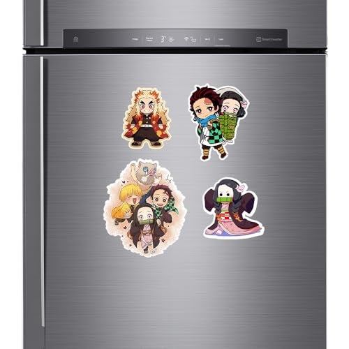 Deep Print Acrylic Demon Slayer Theme Fridge Magnet Set of 4 || Waterproof || Glass Finish - Image 2