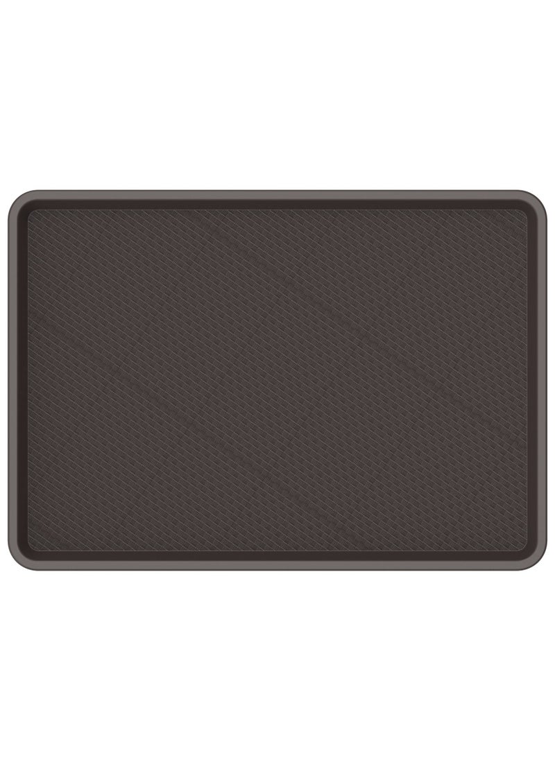 Cosmoplast 18" Serving Tray Medium Brown Plastic 46x35x2 cm  - Image 2